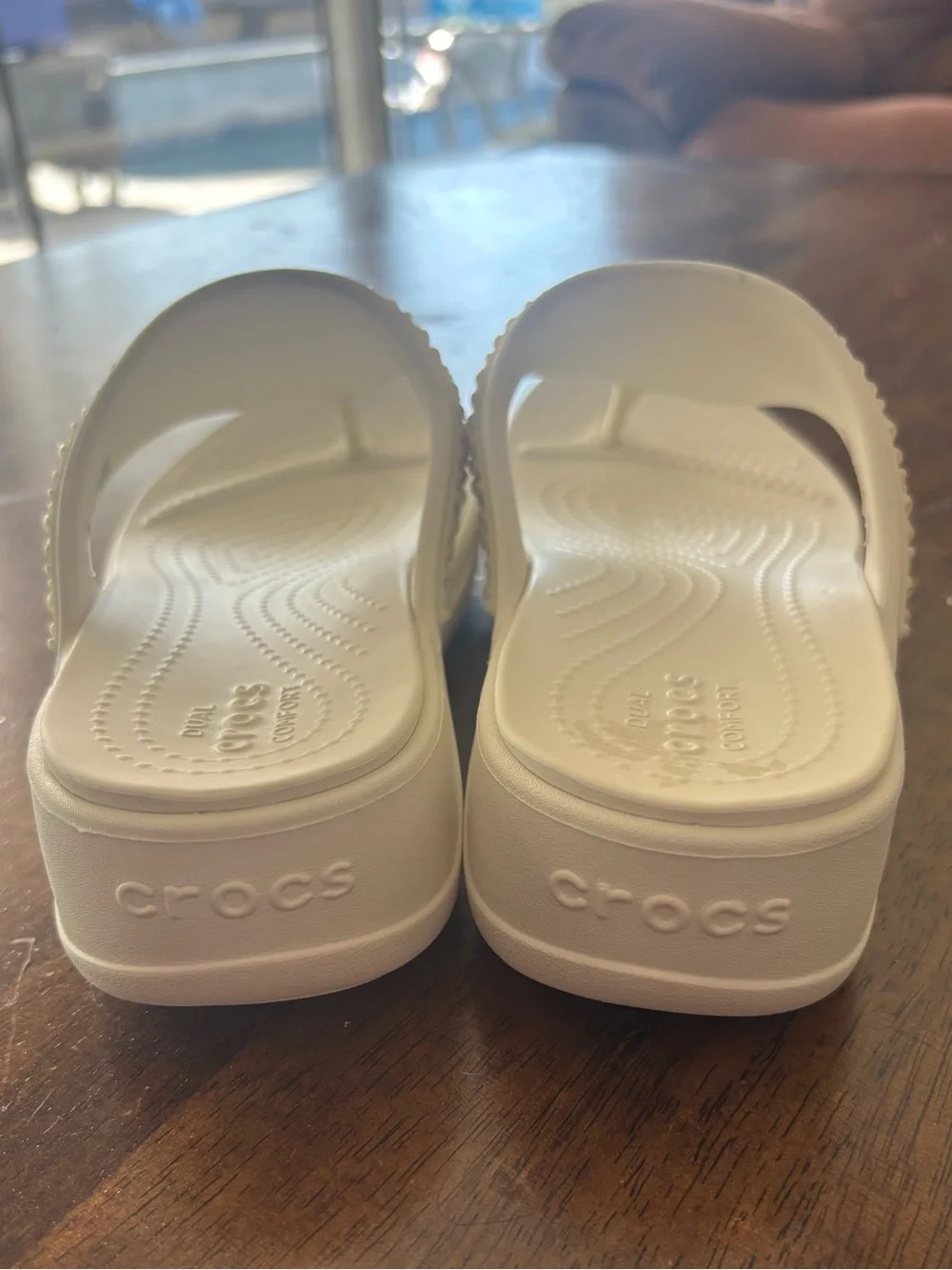 CROCS white sandals